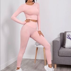 Pink workout set, SHEIN, size medium, worn once.